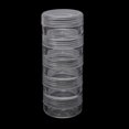 thumbnail image 3 of HUGFEGWE 1 Set 5 Layer Cylinder Stackable Bead Containers Plastic Round Clear Storage Jar Box For Beads Buttons Crafts Small Item Jewelry Stand CJB91-105656, 3 of 9
