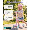 thumbnail image 5 of GOTRAX BoblooPro 3-Wheel Light-Up Kick Scooter For Kids Ages 3-8, with Folding Adjustable/Rmovable Seat, Pink, 5 of 13