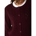 thumbnail image 4 of Celebrity Pink Women's Pointelle Crew Neck Cardigan Sweater, Sizes XS-XXXL, 4 of 11