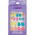 thumbnail image 3 of Claire's Retro Classic Faux Nails, 24-Pcs Set, Yellow, Pink, Orange, Blue with Adhesive Tabs, 3 of 6
