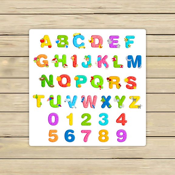 ABPHQTO Alphabet Set With Associate Objects And Number Towels,Beach Bath Pool Sprot Travel Hand Spa Towel 13x13 Inch