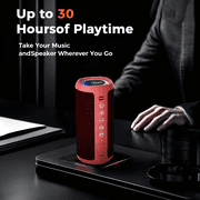 Portable Bluetooth Speaker, Wireless, LED Lights, 30H Playtime, IPX7 Waterproof, for Home/Outdoor/Party/Beach, Birthday Gift