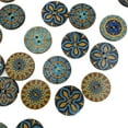 thumbnail image 4 of 100PCS Flower Buttons Fashion Vintage Wooden Decorative Buttons 2 Holes Buttons, 4 of 6