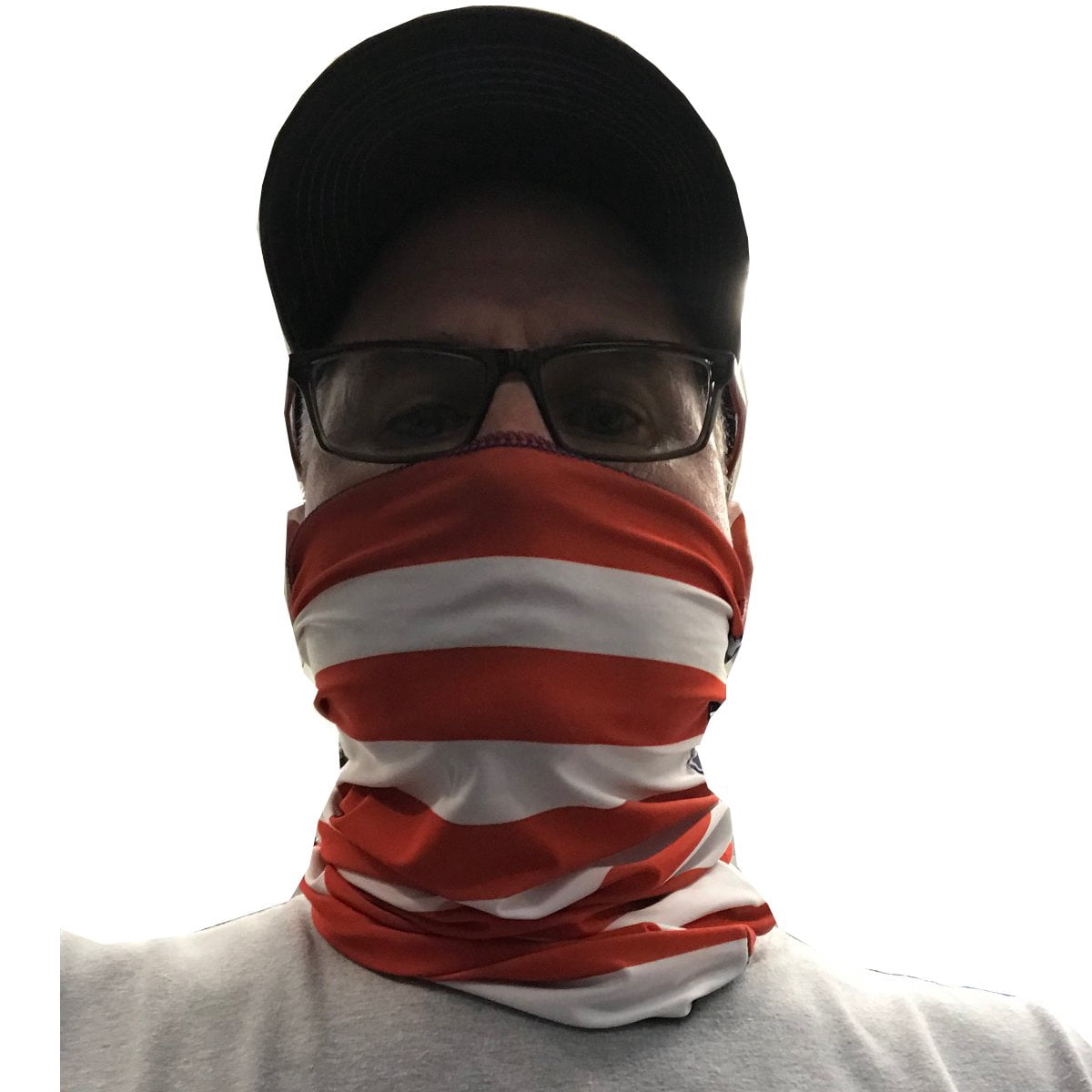 Bandana Face Cover Elastic Microfiber Headband - USA Flag