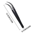 thumbnail image 4 of lionlar Ceramic Tweezers Stainless Steel Handle Tool Anti for Soldering Point Electronic Big Curved Tips, 4 of 5