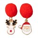 thumbnail image 1 of Pendientes de Navidad Candy Elk Bell moda salvaje rojo y verde pelo bola pendientes Wmkox8yi  sjalhkljlk4677, 1 of 2