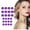 Purple, variant on 12 Set Alloy Round-Cut White Cubic Zirconia Stud Earrings, Simulated Diamond Studs Hypoallergenic Jewelry Valentine's Day Gift