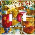 thumbnail image 2 of Metal Light Switch Wall Plate Outlet Cover (Coffee Tea Party Kettle Mocha Marshmallow Espresso Fruit Drinks - Double Toggle), 2 of 2