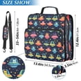 thumbnail image 2 of FORMRS Zipper Binder with Shoulder Strap 2-inch Ring 500 Sheet Capacity File Bag, Cartoon Space Cat, 2 of 5
