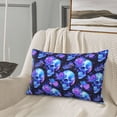 thumbnail image 5 of Sikiie cool crystal Skull flower Print Plush Pillow Cover, Wrinkle-proof and Stain-resistant Pillow Protector without Pillow Core, Home Decoration-20"x30", 5 of 6