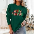 thumbnail image 4 of Christmas Trees Sweatshirt for Women Merry and Bright Christmas Shirts Xmas Holiday Party Long Sleeve Pullover Tops, 4 of 7
