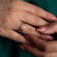 thumbnail image 3 of 14k Rose Gold Geometric Design Band Ring (Size 8.75), 3 of 5