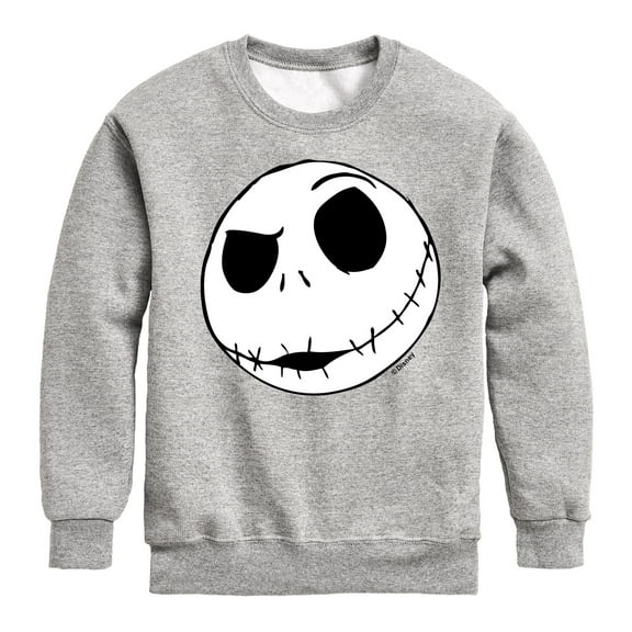 The Nightmare Before Christmas - Jack Face - Youth Crewneck Fleece Sweatshirt