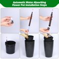thumbnail image 4 of QinaQin Juego de 2 macetas altas autorriego de 22'' y 16'' para interior y exterior – Plástico resistente blanco y negro – Drenaje incorporado y monitor de nivel de agua – Ideales para patio, porche, 4 of 9