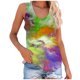 thumbnail image 1 of Blusa sin mangas con cuello en V y estampado teñido anudado a la moda para mujer Pompotops lopia995382, 1 of 8