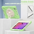 thumbnail image 2 of Portable Rugged Case for 2021 Apple iPad Mini 8.3-Inch (6th Generation 2021 Release) - Rotating Stand Case with Hand Strap, Built-in Pencil Holder, Shockproof Hard Cover (Spring Green), 2 of 8