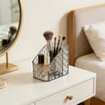 thumbnail image 4 of Makeup Organizer Storage Box With Lid Dustproof Compartment Cosmetic Holder Multi Section Desktop Organizer For Neat Storage Easy Access, Ideal for Vanity Bathroom Office Desk Use, 4 of 6