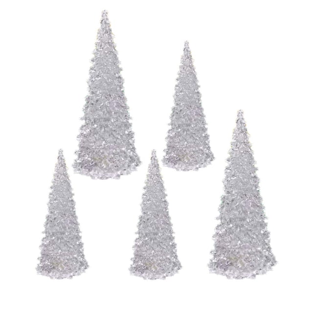 Árbol de Navidad Toyvian, árbol de Navidad LED de mesa, 5 unidades