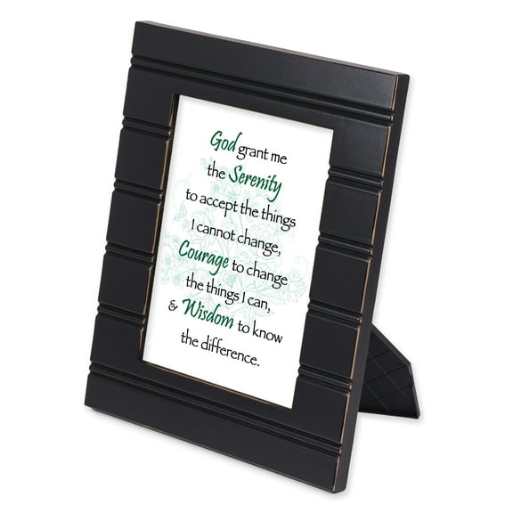 Serenity Prayer Black 8 x 10 Beaded Board Picture Frame Plaque
