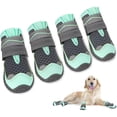 thumbnail image 2 of TELOLY 4Pcs Dog Shoes,Rubber Dog Boots for Small Dogs,Dog Booties for Hot Pavement,Purple,2In, 2 of 4