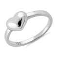 thumbnail image 2 of 925 Sterling Silver Oxidized Platinum Plated High Polish Heart Women Valentines Day Gifts Ring, 2 of 4