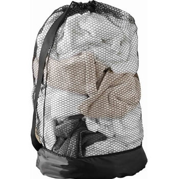 Mainstays Heavy-Duty Black Polyester Mesh Laundry Bag with Carry Strap, 24" x 36"
