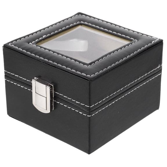 GOOHOCHY Black Jewelry Organizer Case with Dual Compartments, Portable Travel Storage Box for Kids and Adults