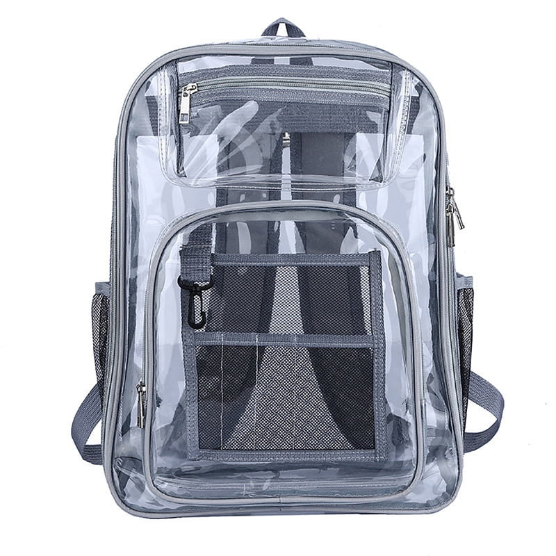 SANMADROLA Clear Backpack, Heavy Duty PVC Transparent Backpack Stadium ...