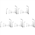 thumbnail image 2 of Lámpara de 10 cm de Ferrocarril Modelo de 100 Piezas Poste de Luces de la Calle Escala HO 1:87 Resistencias LED 3V LQS08 Cabeza única- Brillante, 2 of 10