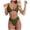 Z-Army Green780, variant on Women Swimsuit Sets Sleeveless Solid Color Bikini V Neck Knot Front Push Up High Leg Thong Two Piece Vacation Female Swimwear