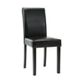 thumbnail image 6 of Urban Style PU Leatherette Upholstered Wooden Parsons Dining Chairs, Black, Set of 2, 6 of 8