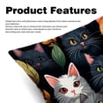 thumbnail image 2 of Cat Covers Pillows Set of 2 with Unique Patterns, Throw Pillow Inserts for Bed or Couch, Available in 16x16, 18x18, 20x20 Inches for Any Occasion, 2 of 6