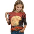thumbnail image 5 of Grblisyd 3/4 Sleeve Shirt for Girls Boys Casual Basic Tees Fall Winter Halloween Crew Neck Tops Blouse 7-8 Years, 5 of 6