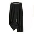 thumbnail image 1 of Timegard Lounge Pants for Women Straight Leg Elastic Waist Ruched Lightweight Pants Fall Casual Trousers, 1 of 3