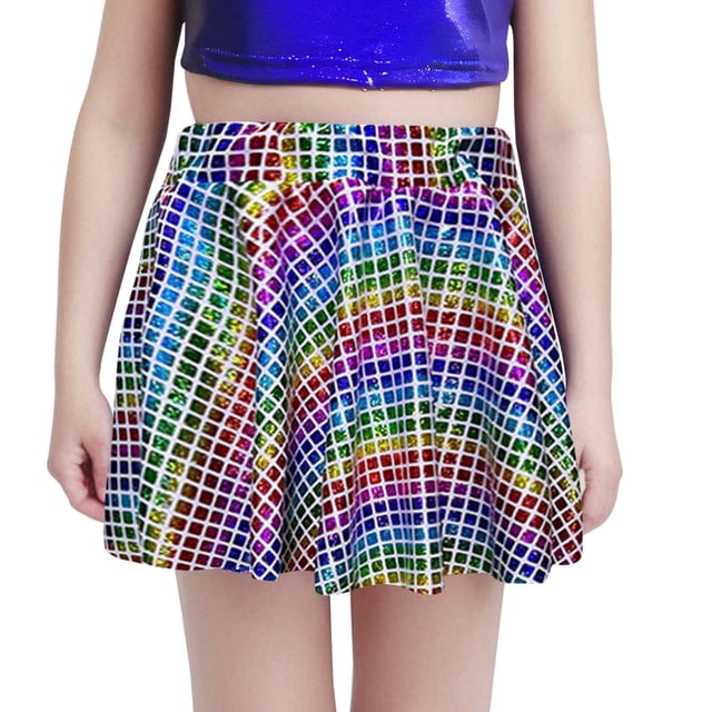 HNMKIU Robe de Danse pour Filles avec Design à Sequins pour Cheerleading et Événements de Performance - Tenue Élégante et Polyvalente pour Jeunes Danseuses