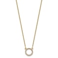 thumbnail image 1 of 14K Yellow Gold Diamond Open Circle Necklace, 1 of 2