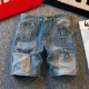 thumbnail image 4 of Pantalones vaqueros cortos para hombre, pantalones cargo holgados con parches, pantalones cortos de mezclilla anchos para hombre, tendencia suelta 2024 XL, moda coreana, ropa de calle, corte de verano, 4 of 4