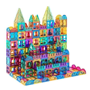 Magnetic Tiles,Building Blocks, Magnets Building Set, Learning and Education Toys Christmas Toy Gift for Ages 3 4 5 6 7 8  Year Old Toddler Kids Boys and Girls