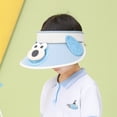 thumbnail image 2 of CUZIBR Baby Toddler Girls Boys Sun Visor Hat Usb Charging Fan Fashionable Cute Cartoon Rabbit Graphic Sun Hats Summer Outdoor Beach Upf 50+ Sunhat Tennis Golf Caps Headwear,Blue,4-10 Years, 2 of 5