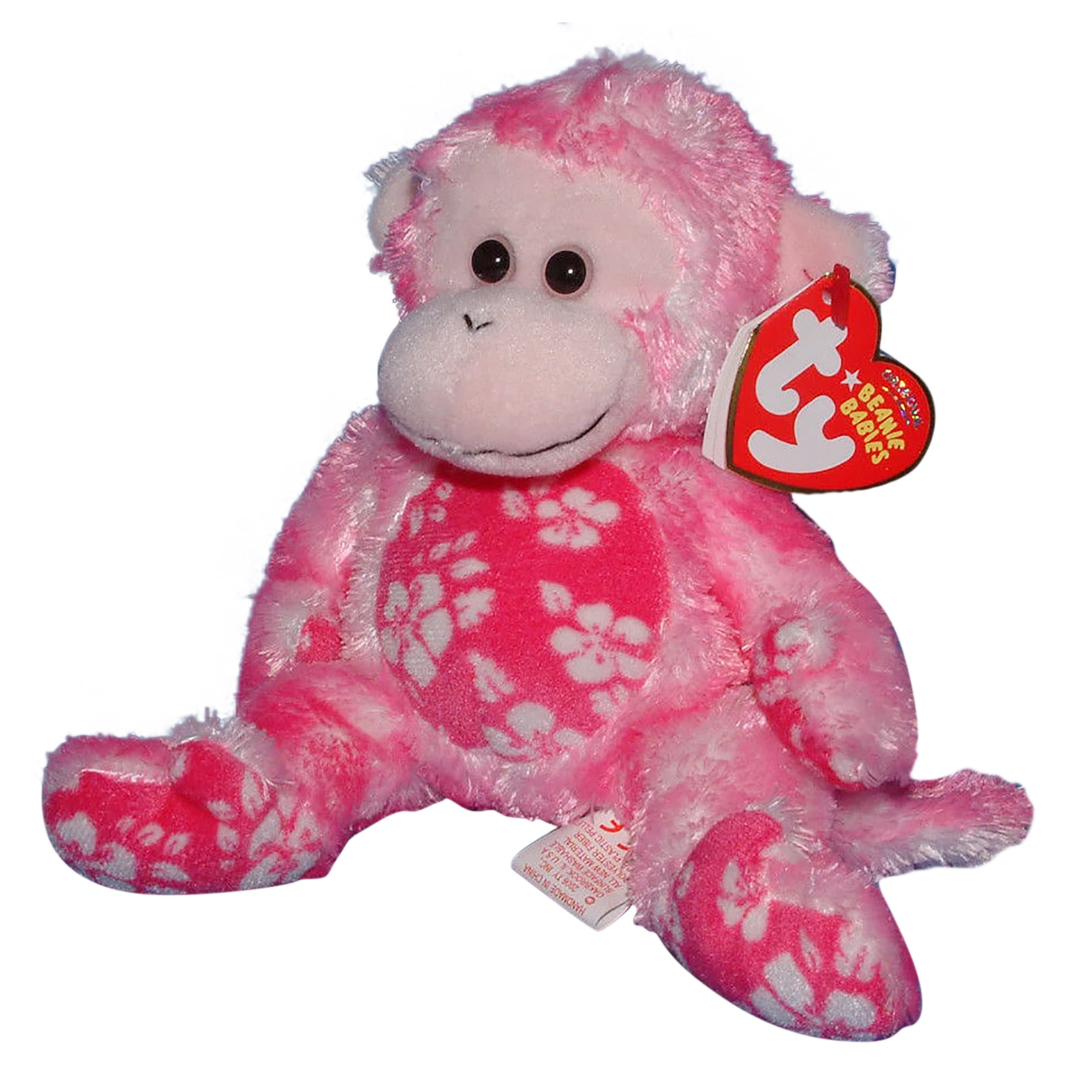 Ty Beanie Buddy - Dynamite Valentine's Monkey Plush Toy With Heart Tag