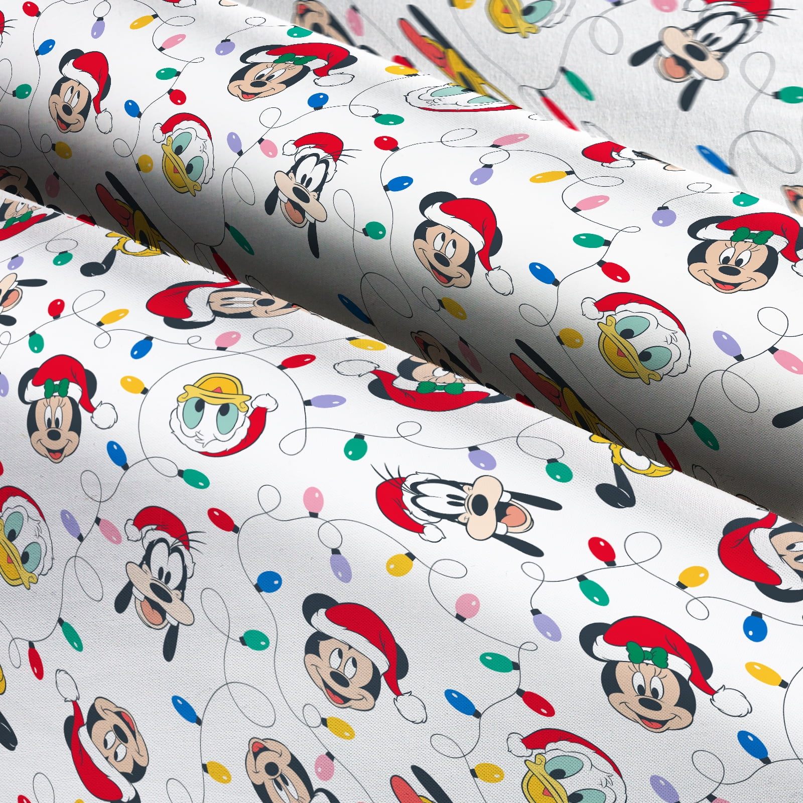 Springs Creative 43" 100% Cotton Graphic Prints Christmas Sewing & Craft Fabric 15 yd By the Bolt, White and Red