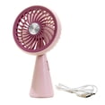 thumbnail image 4 of Ventilador de mano Ventilador de escritorio USB recargable ajustable Mini ventilador portátil personal Rosa, 4 of 8