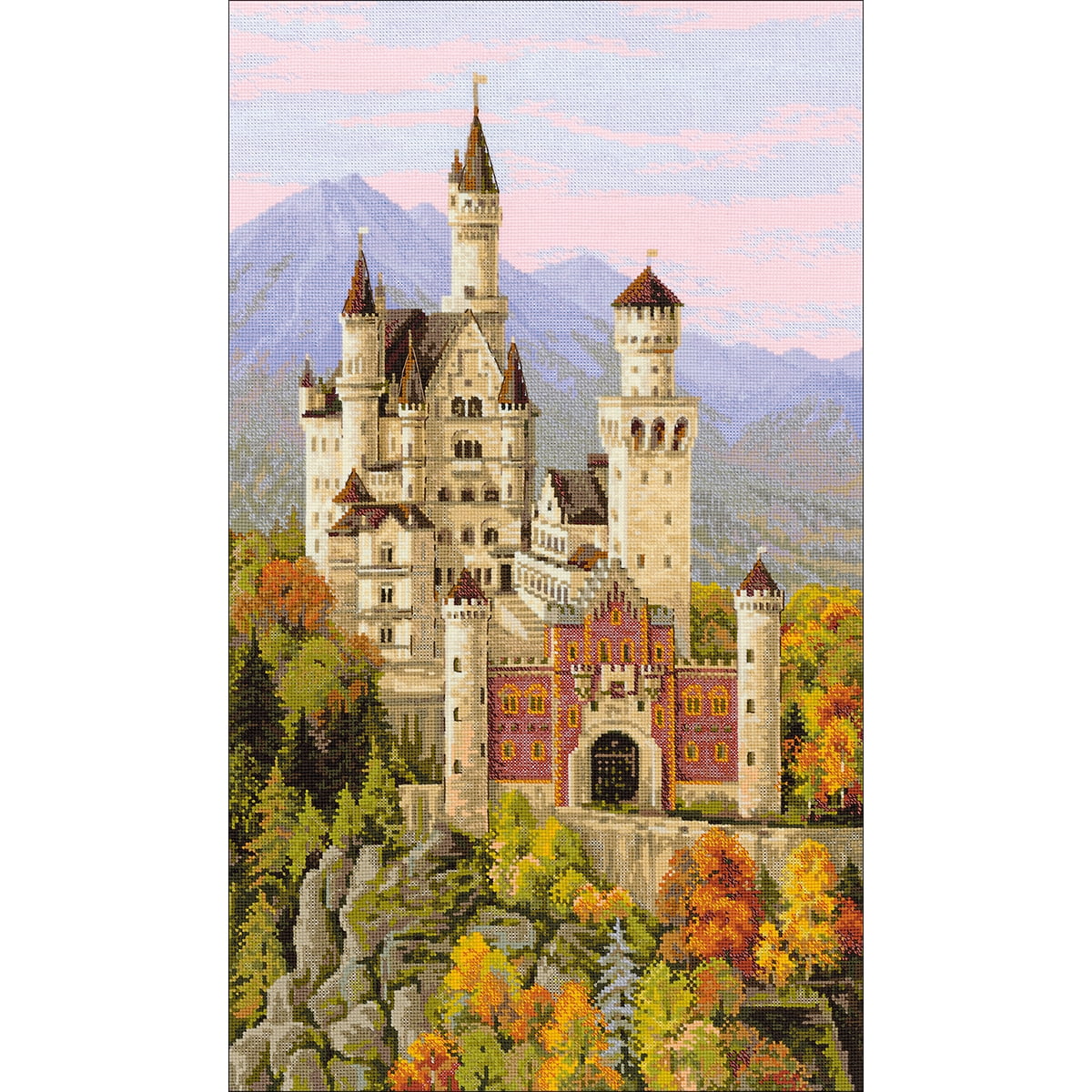 RIOLIS Counted Cross Stitch Kit 13.75"X23.5"-Neuschwanstein Castle (14 Count)