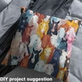 thumbnail image 2 of Homewish Colorful Horse Fabric by the Yard 3 Yard,Farm Animal Sewing Fabric,Oil Painting Room Decor Fabric by the Yard For Girls Boys,Super Cozy Room Decor, 2 of 6