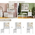thumbnail image 5 of Accreate Vanity Desk with Mirror and Lights, Makeup Vanity Desk with 3 Lighting Modes, Makeup Table with Drawers, Stool and Movable Side Storage Cabinet, for Bedroom, 5 of 7