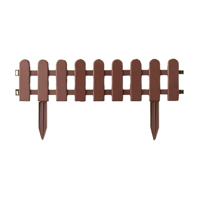 SIYTUAU Small White Plastic Yard Fence For Garden Border And Decoration Mini Fence With Ground Studs For Flower Beds And Pathways