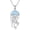 Natural Larimar, variant on Natural Larimar Jellyfish Necklace for Women 925 Sterling Silver Jellyfish Pendant Ocean Jellyfish Necklaces Hawaiian Ocean Jewelry Gifts for Mom Wife