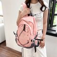 thumbnail image 1 of Mochila escolar para niñas Volver a la escuela Bolso de libros estética Bolso de viaje para computadora portátil (Rosa), 1 of 7