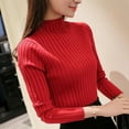 thumbnail image 1 of Automne et Hiver Nouveau Pull Coréen à Col Roulé Veste Femmes Manches Longues Ensemble Tête Tout-Match Pull Tricoté Femme, 1 of 6