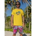 thumbnail image 2 of Island W Palm Trees T-Shirt Men -Smartprints Designs, Male 4X-Large, 2 of 4